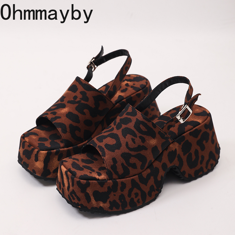 Summer Clothing Sale Women - 2026 New Summer Women Leopard Platform