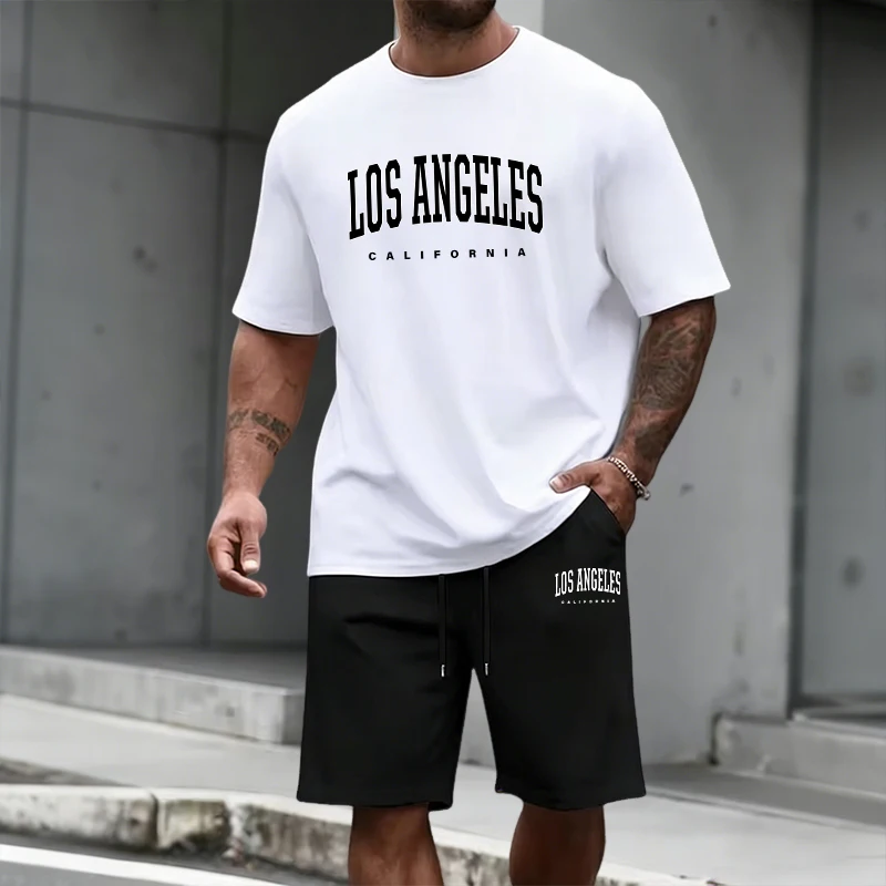Summer Outdoor Clothing - Men's Tracksuit Short Sleeve Top and