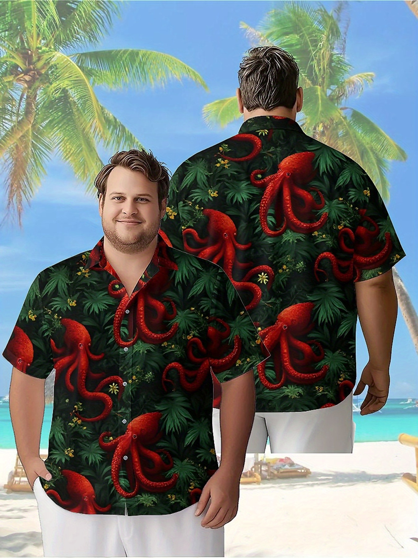 Summer Clothing Patterns - Men's Plus Size Hawaiian Shirts Fantasy