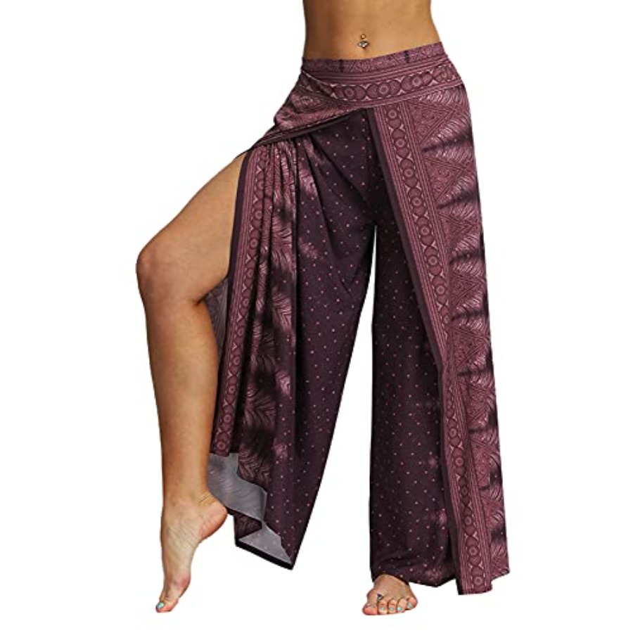 Palazzo Pant Wide - Ainuno Boho Pants Wide Leg Palazzo