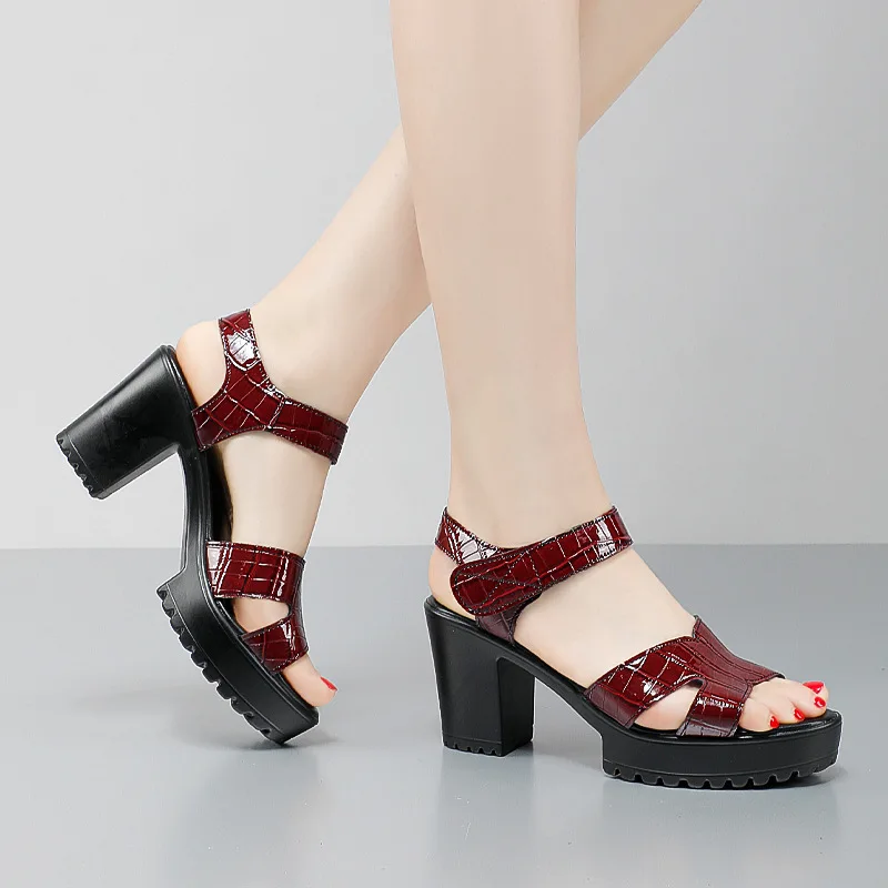 Summer Clothing Sale Women - 32-43 Genuine Leather Women Sandals Woman
