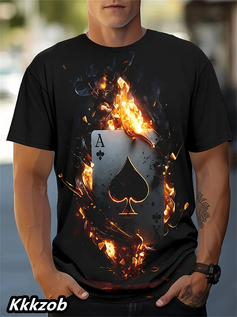 Men's Lion Print Short Sleeve  - Summer Clothing Essentials Men recensione e prezzo