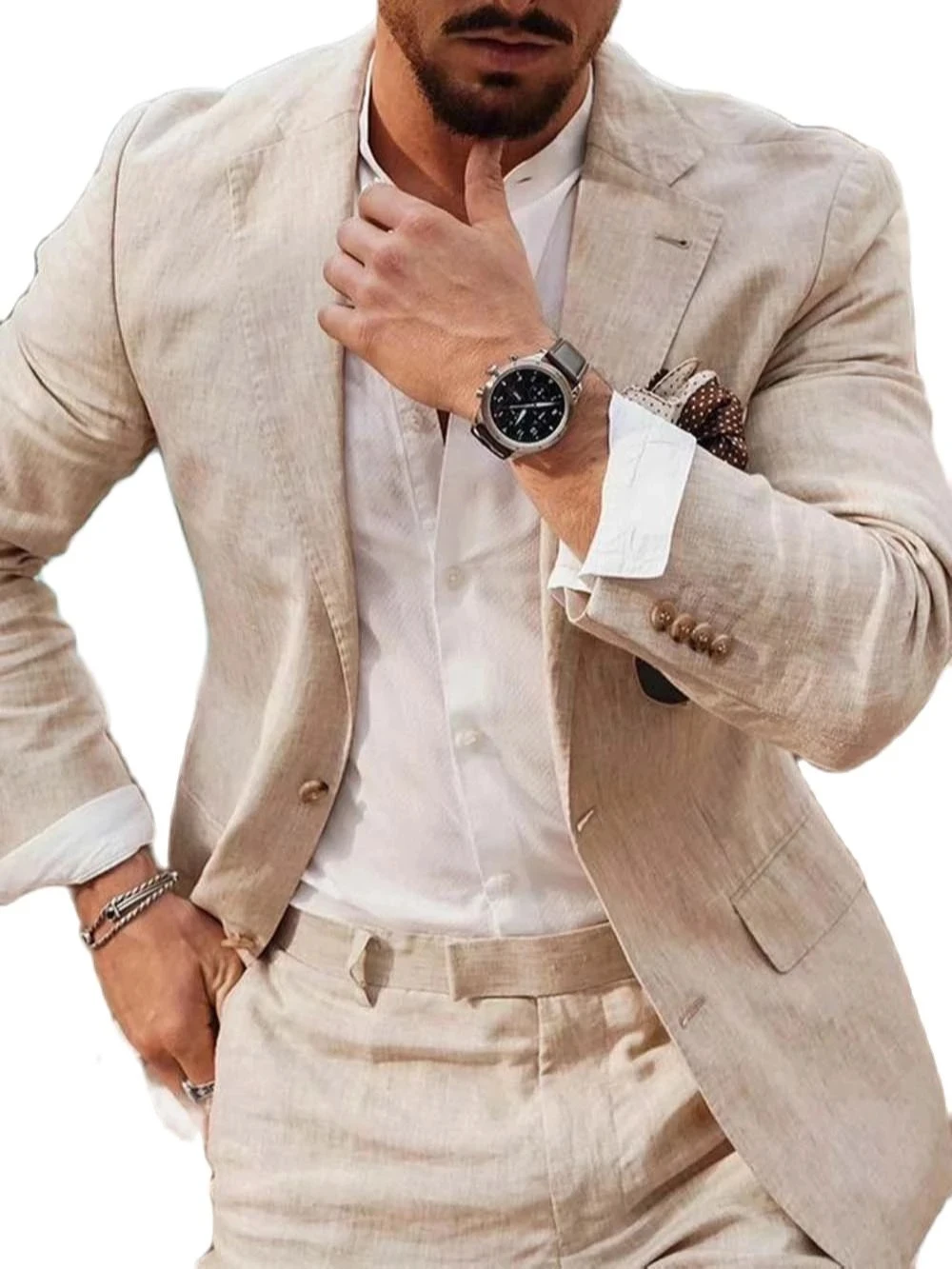 Summer Beach Business Linen Me - Summer Clothing Men Linen recensione e prezzo