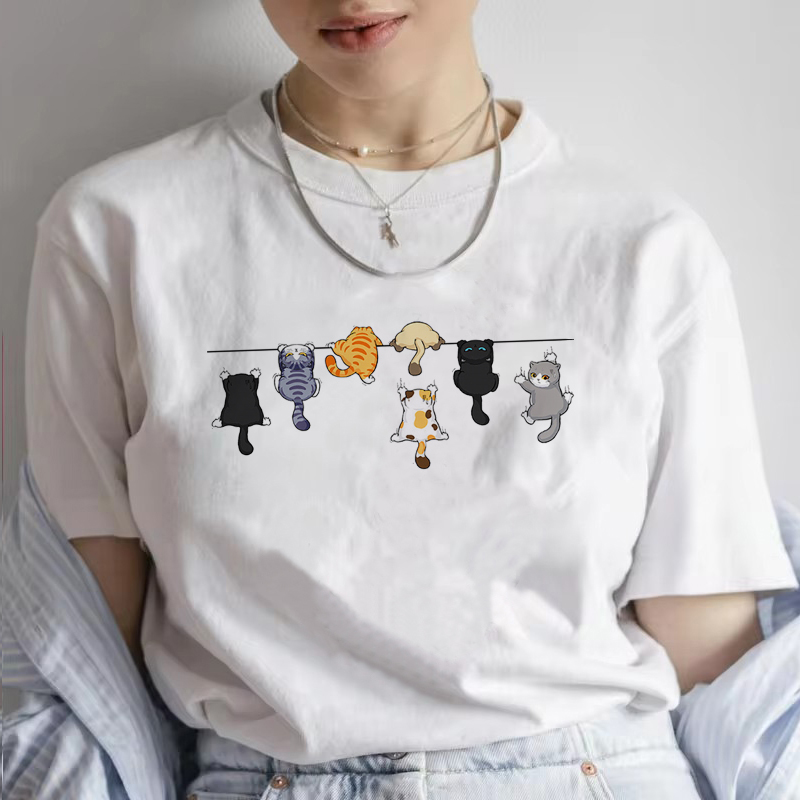 Funny Women Summer Cat Print T - Summer Loving Clothing recensione e prezzo