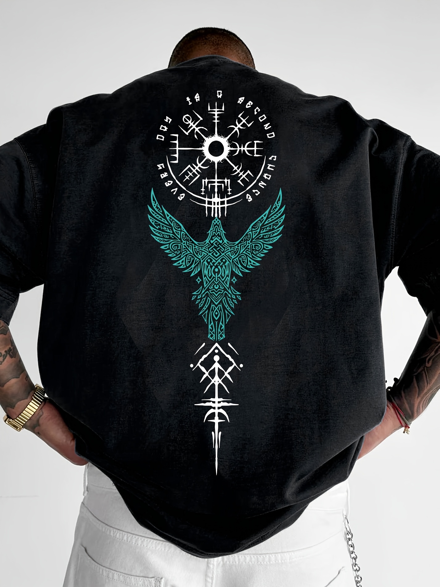 Norse Viking Raven and Rune Pr - Summer Viking Clothing recensione e prezzo