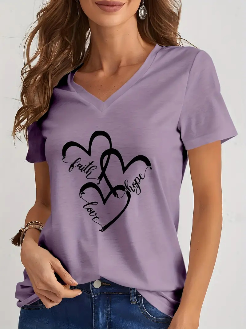 Funny Love 3D Print Women's T- - Summer Loving Clothing recensione e prezzo