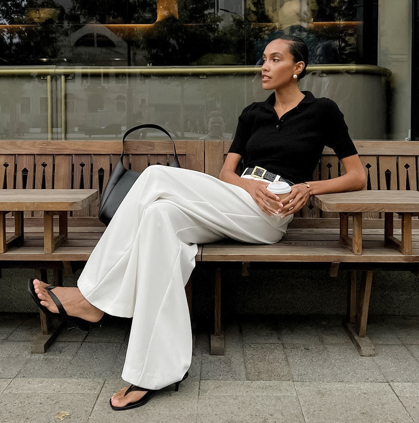 Women's White Palazzo Pants, W - Palazzo Pant Wide recensione e prezzo