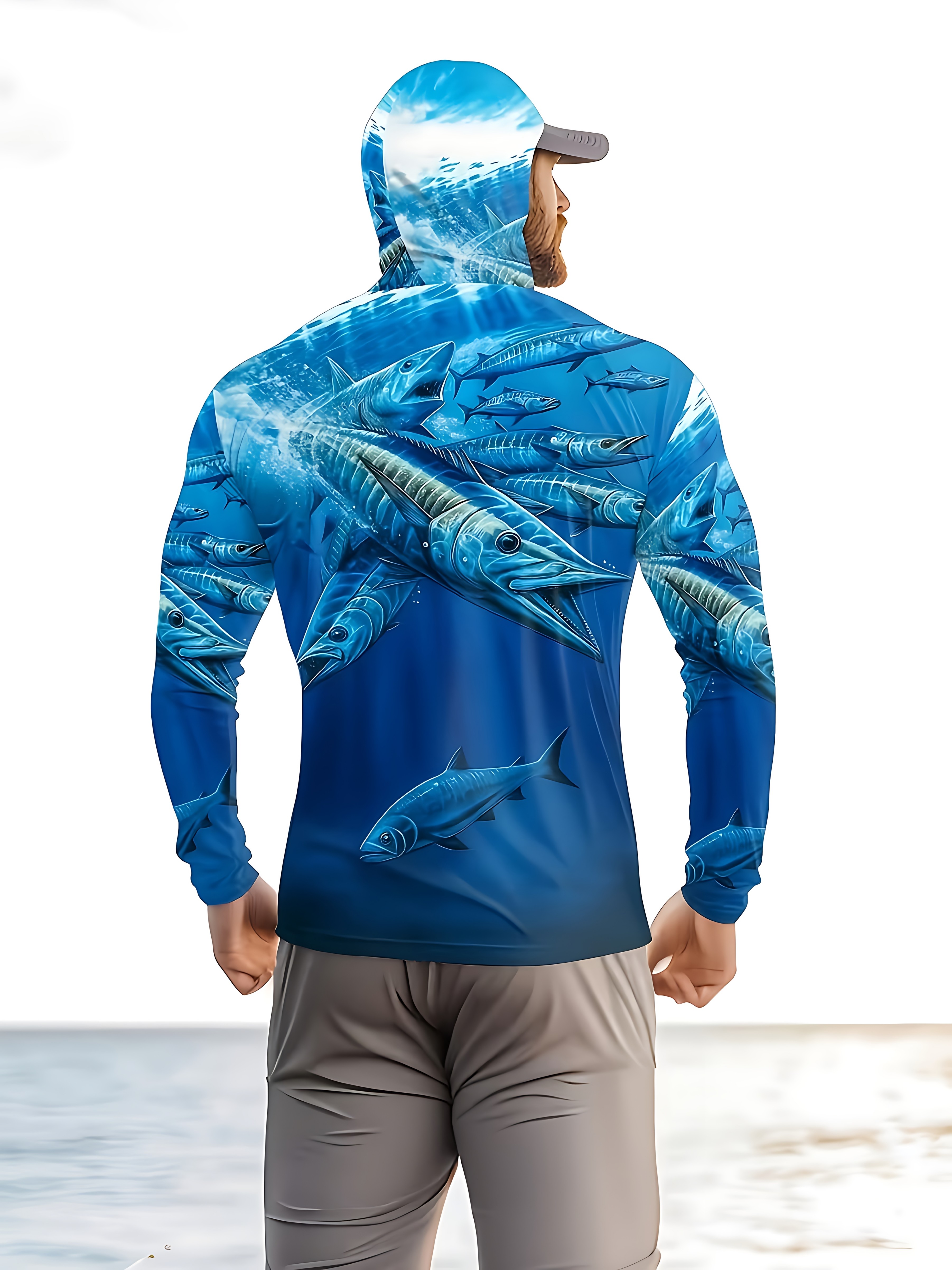Fishing Shirt Hooded Men Fishi - Summer Outdoor Clothing recensione e prezzo