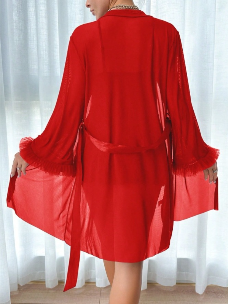Women 3 Piece Red Sexy Lace Ro - Summer Clothing Sale Women recensione e prezzo