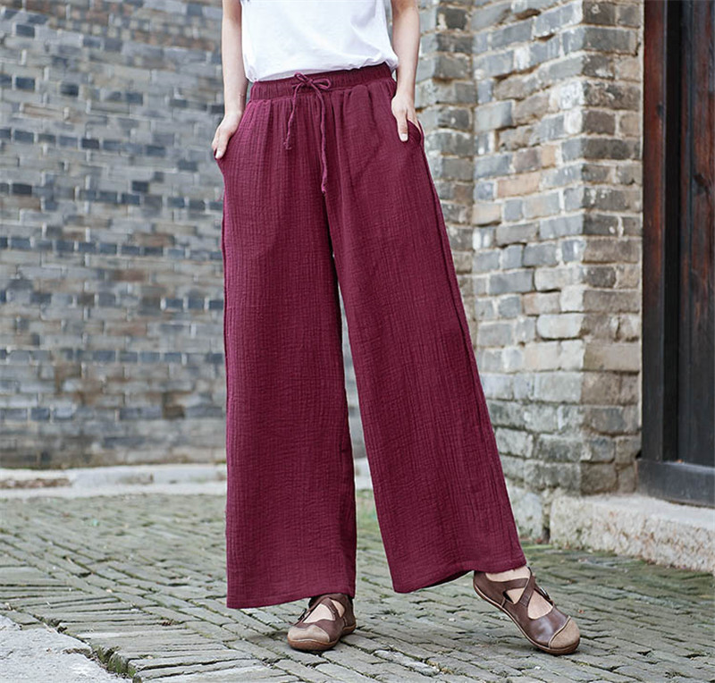 Fashion Lace-up Wide Leg Pants - Palazzo Pant Wide recensione e prezzo