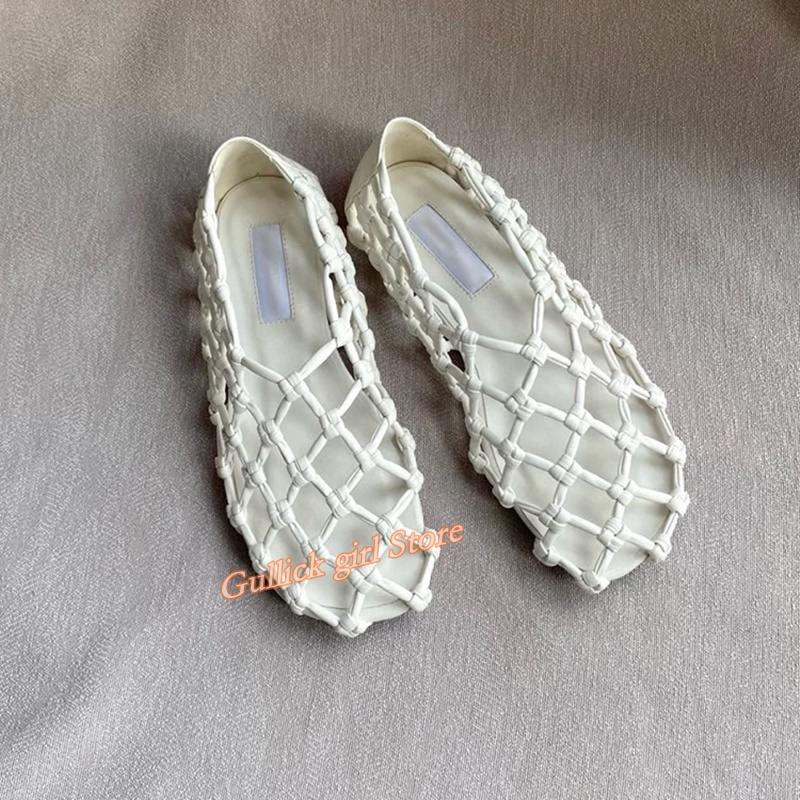 French Woven Mesh Hollow flat  - Summer Clothing Sale Women recensione e prezzo