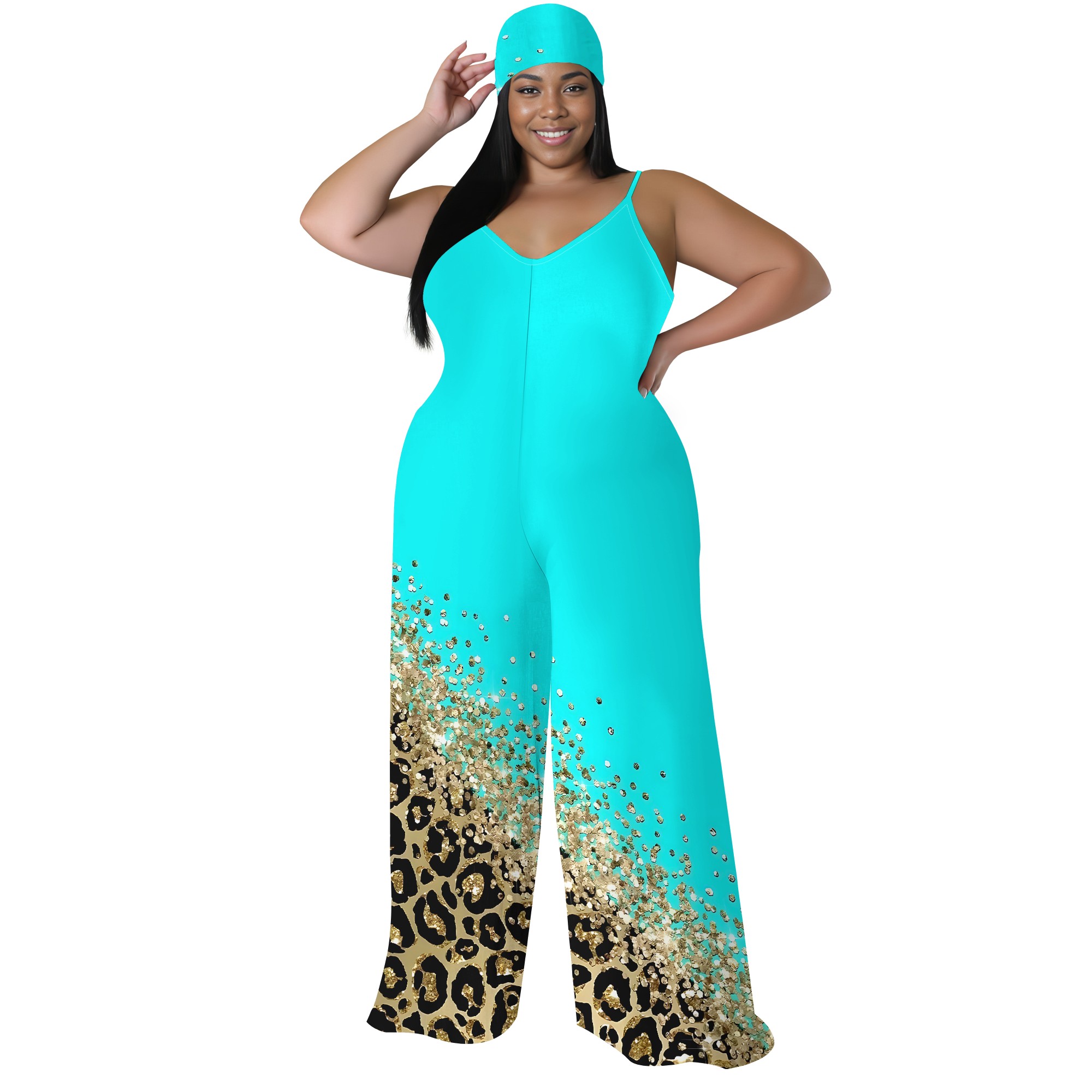Plus Size Printed Jumpsuit - S - Palazzo Pant Wide recensione e prezzo