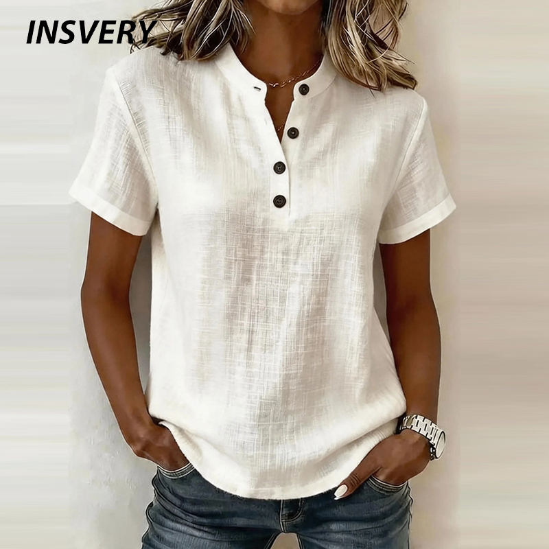 Summer Short Sleeve Basic Blou - Summer Clothing Men Linen recensione e prezzo