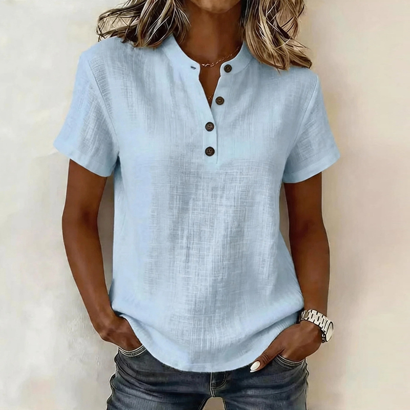 Summer Short Sleeve Basic Blou - Summer Clothing Men Linen recensione e prezzo