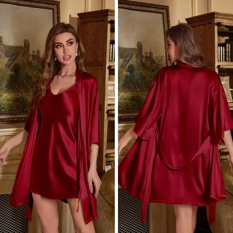 2PC Robe Suit Women Rayon Bath - Summer Nights Clothing recensione e prezzo