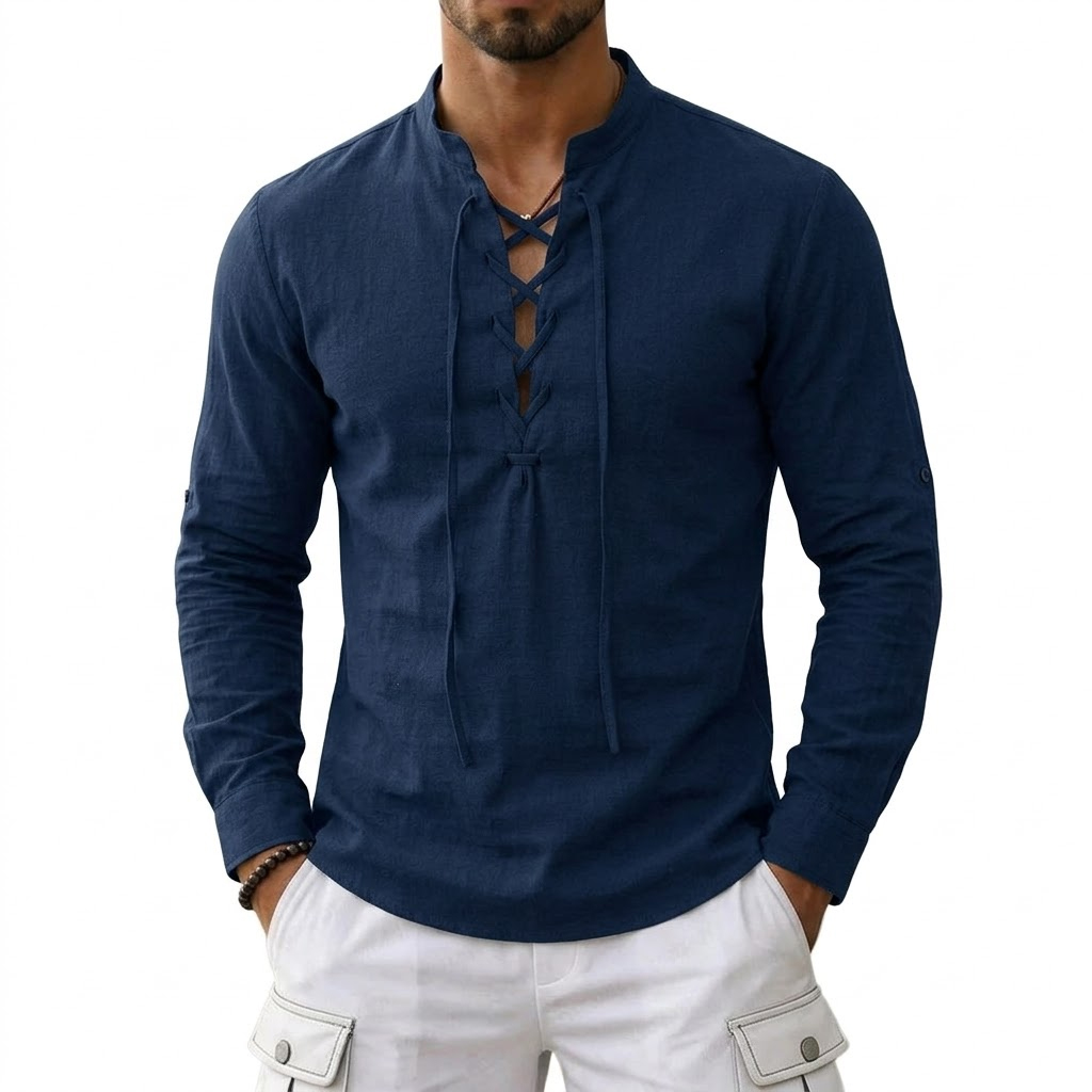 Men's Long Sleeved Linen T-Shi - Summer Viking Clothing recensione e prezzo