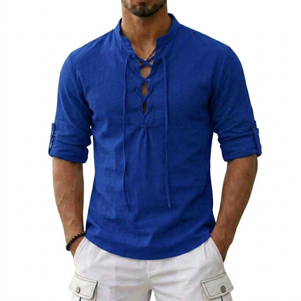 Men's Long Sleeved Linen T-Shi - Summer Viking Clothing recensione e prezzo