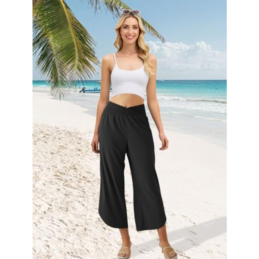 Wide Leg Capri Pants for Women - Palazzo Pant Wide recensione e prezzo