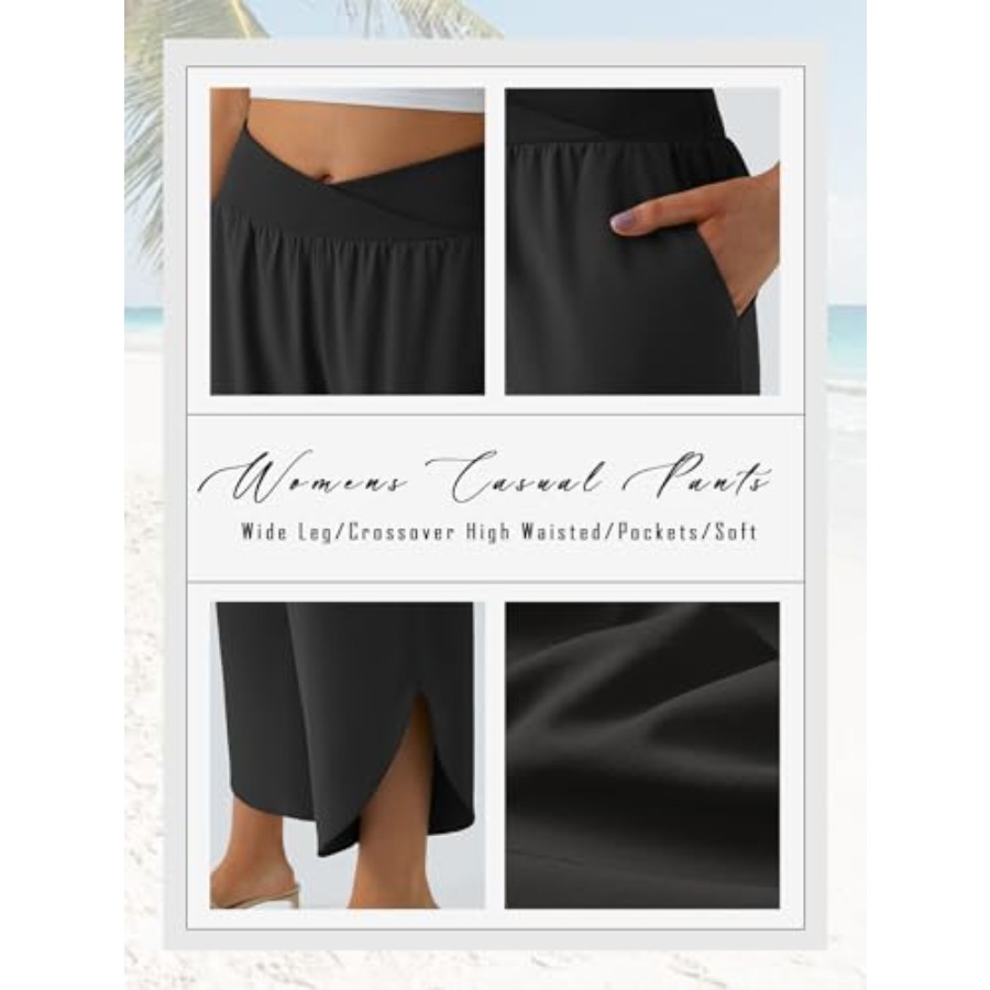 Wide Leg Capri Pants for Women - Palazzo Pant Wide recensione e prezzo
