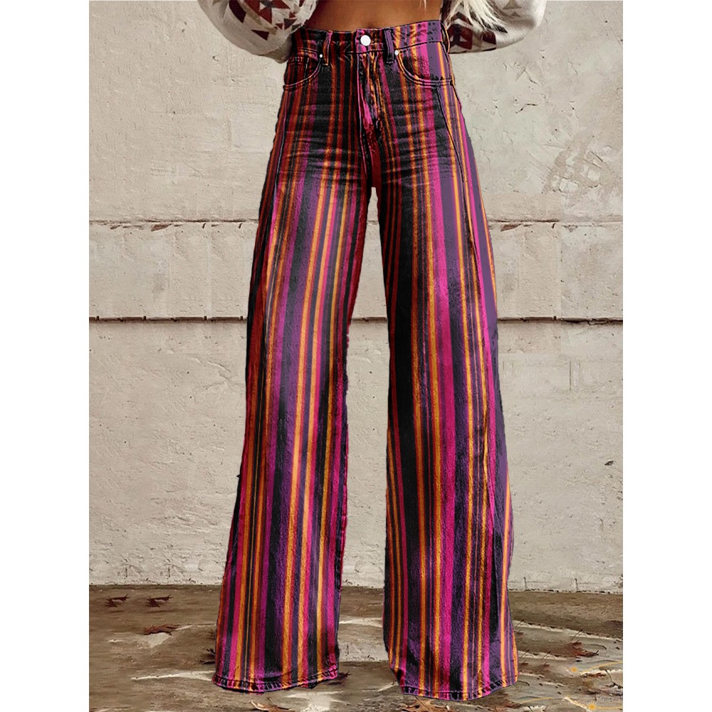 Retro Stripe Flare Pants for W - Palazzo Pant Wide recensione e prezzo