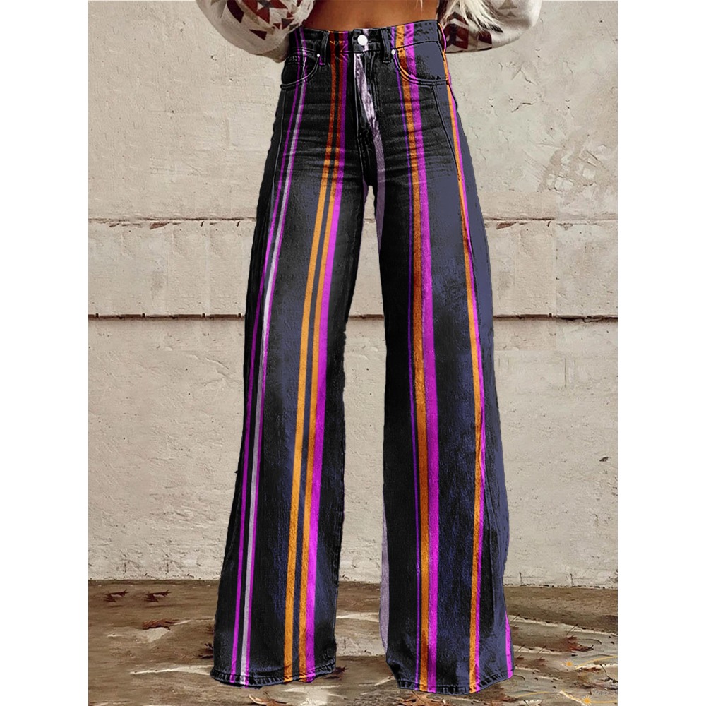 Retro Stripe Flare Pants for W - Palazzo Pant Wide recensione e prezzo