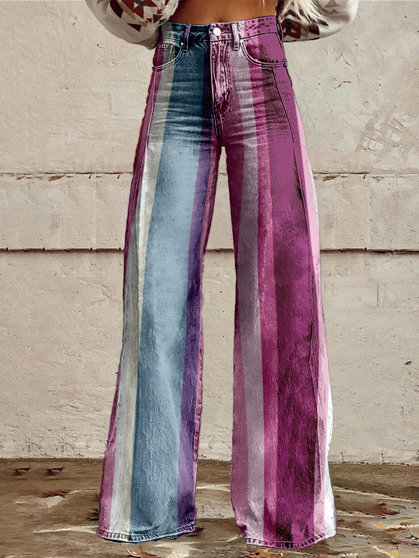 Retro Stripe Flare Pants for W - Palazzo Pant Wide recensione e prezzo