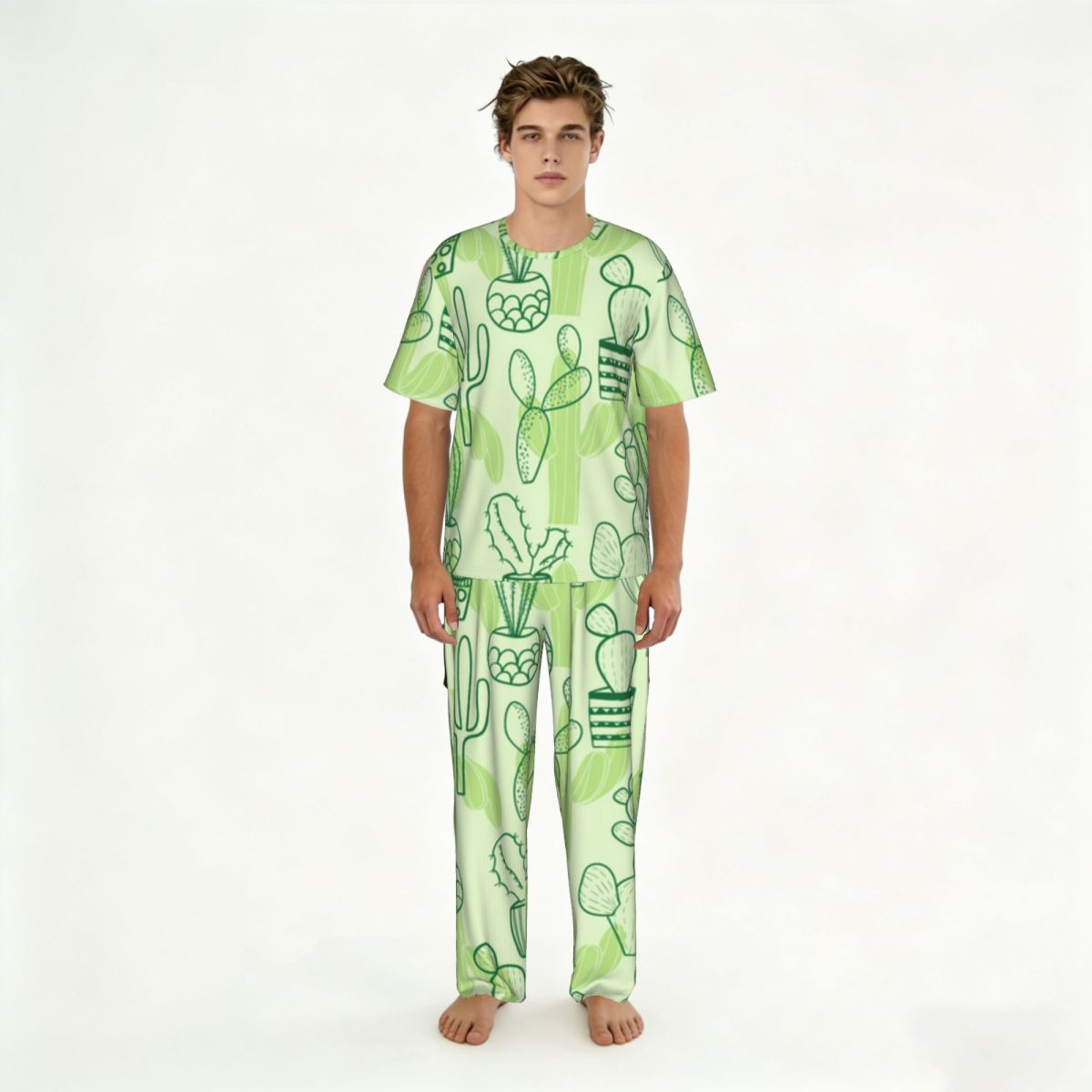 Men Pajamas Suit Short Sleeved - Summer Clothing Patterns recensione e prezzo