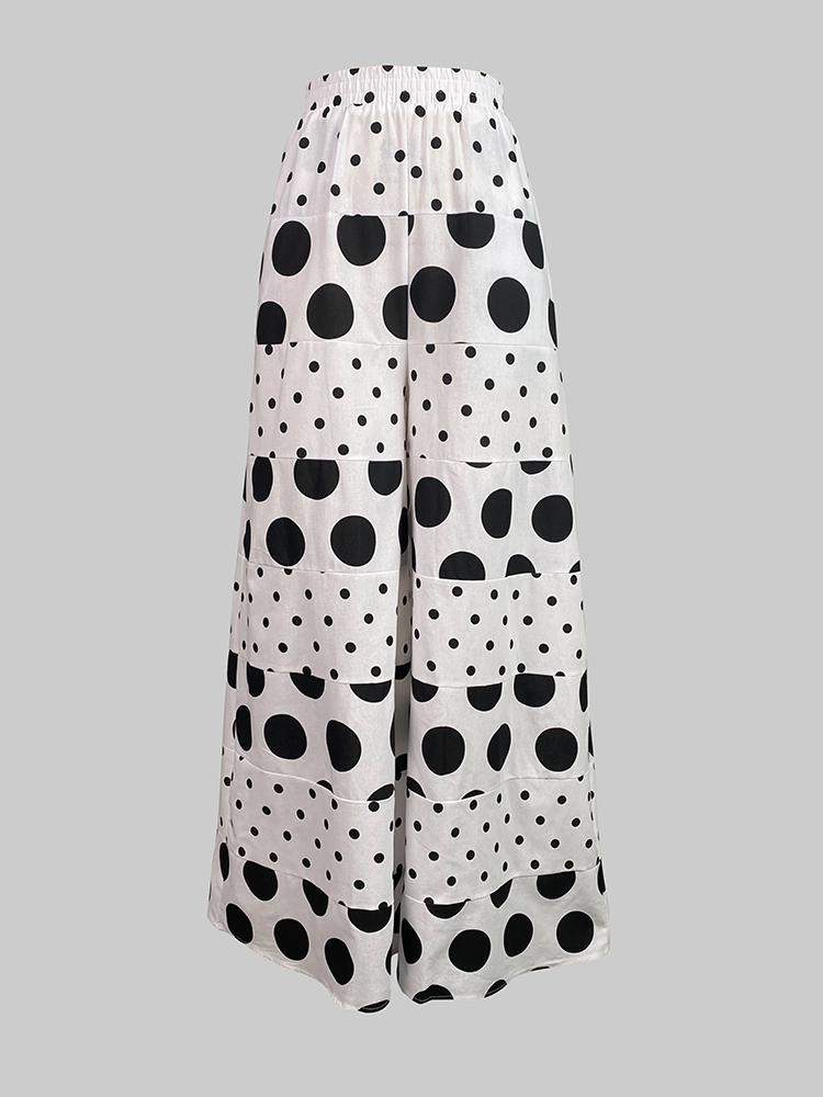 Women's Polka Dot Tiered Wide  - Palazzo Pant Wide recensione e prezzo