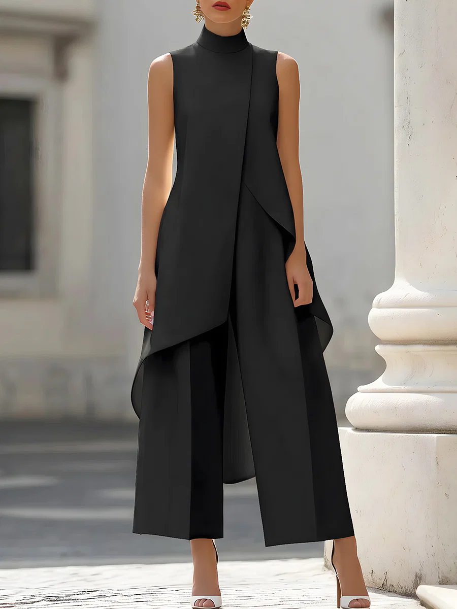 Sleeveless High Neck Asymmetri - Palazzo Pant Wide recensione e prezzo