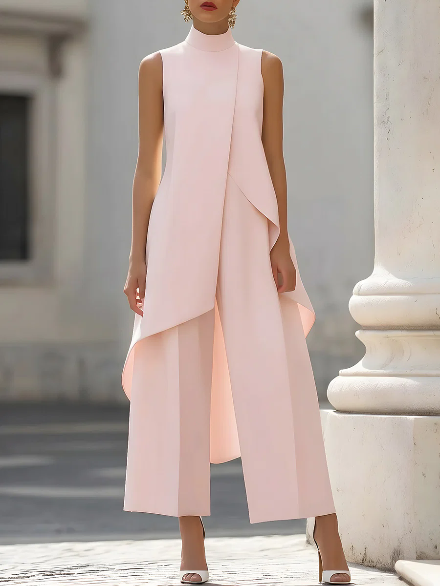 Sleeveless High Neck Asymmetri - Palazzo Pant Wide recensione e prezzo