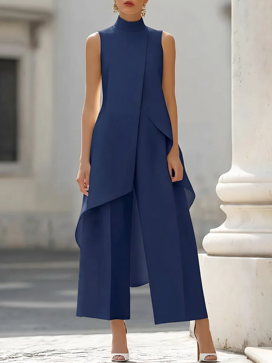 Sleeveless High Neck Asymmetri - Palazzo Pant Wide recensione e prezzo
