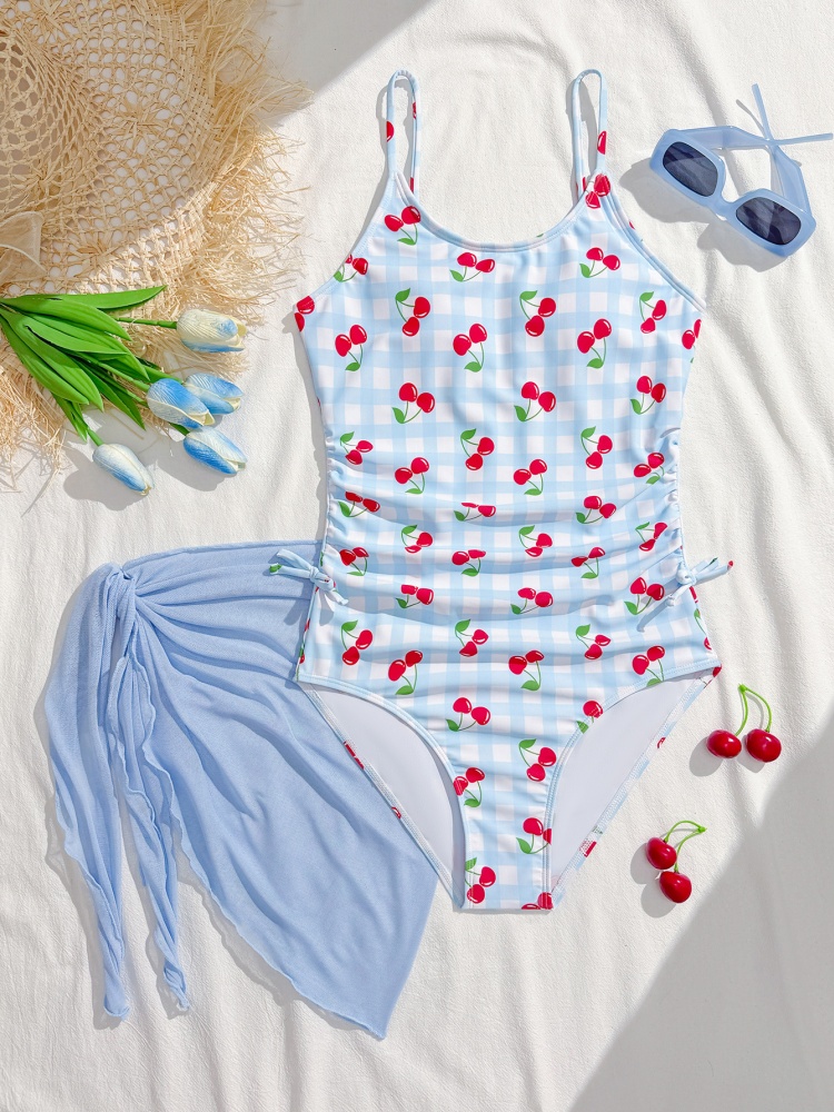 One Piece Girls Kids Swimsuit  - Swim Cover Up Mesh recensione e prezzo