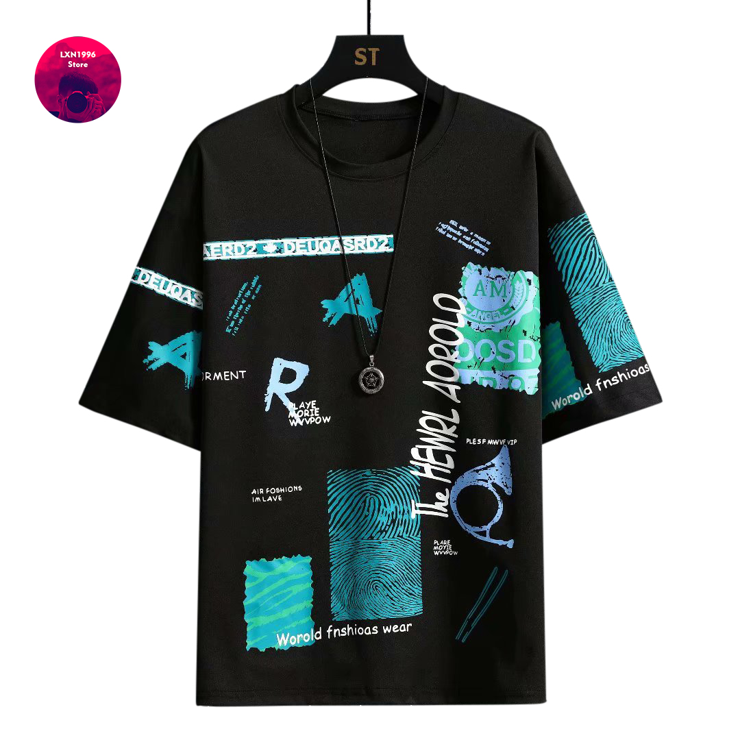 Men Harajuku Graphic Black Sum - Vintage Summer Clothing Brand recensione e prezzo