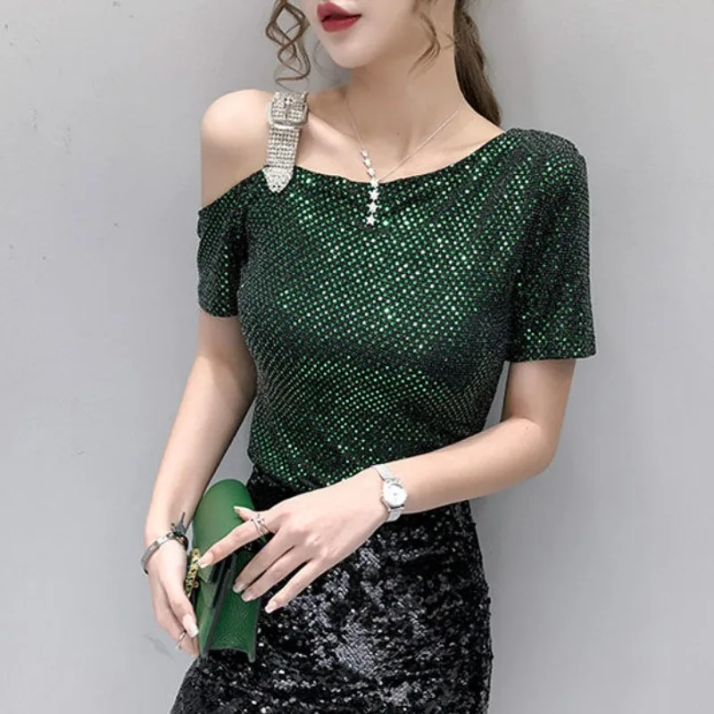 Sexy Off Shoulder T Shirt for  - Summer Clothing Reviews recensione e prezzo