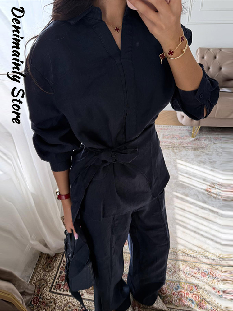 Casual Women's Linen Pants Set - Summer Clothing Men Linen recensione e prezzo