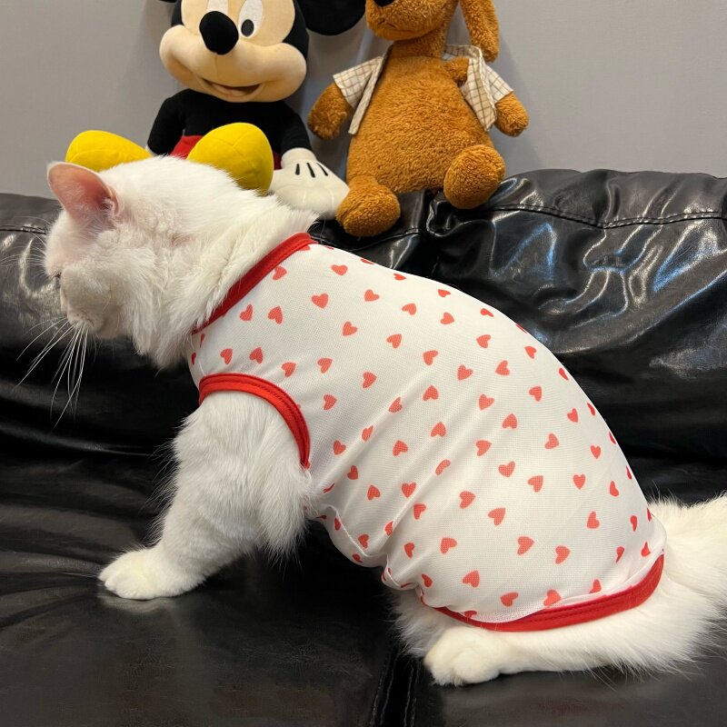 Love Heart Print Summer Pet Ve - Summer Loving Clothing recensione e prezzo