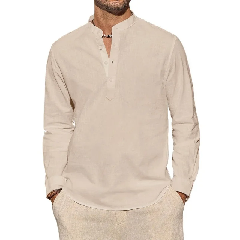 Men's Long Sleeve T-Shirts Cas - Summer Clothing Men Linen recensione e prezzo