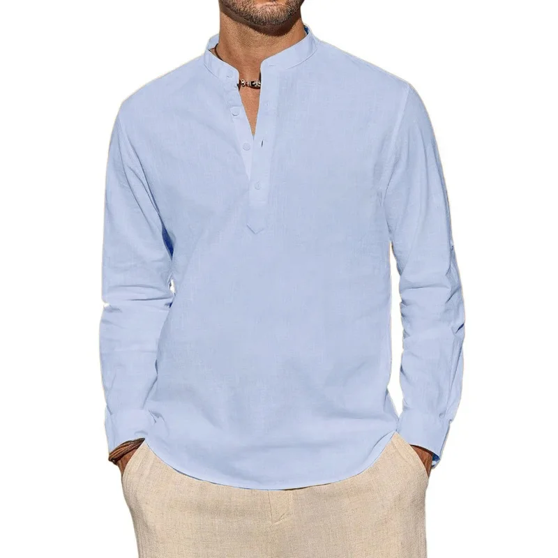 Men's Long Sleeve T-Shirts Cas - Summer Clothing Men Linen recensione e prezzo