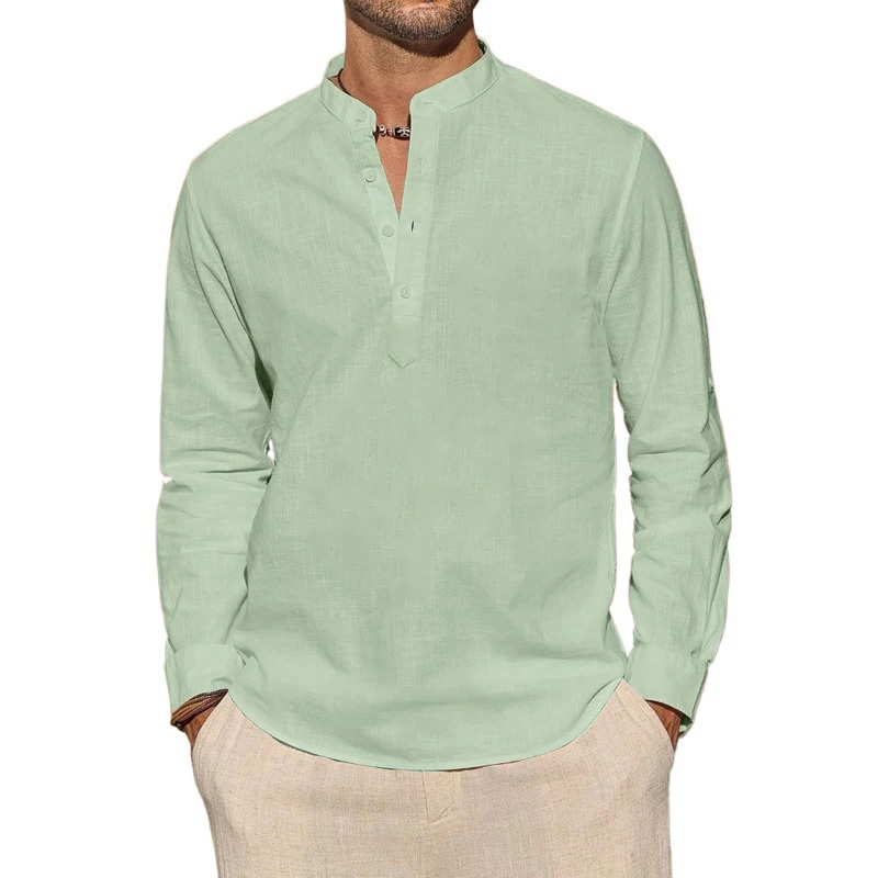 Men's Long Sleeve T-Shirts Cas - Summer Clothing Men Linen recensione e prezzo