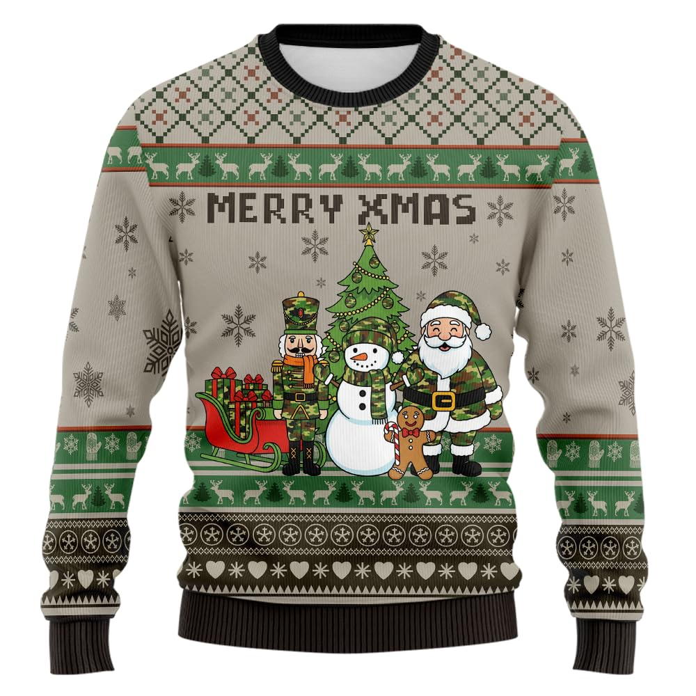 2026 Camo Santa Claus Graphic  - Summer Jumper Clothing recensione e prezzo