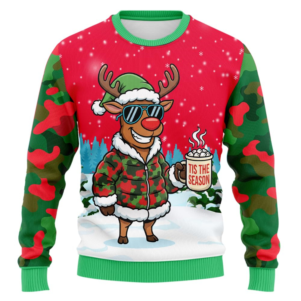 2026 Camo Santa Claus Graphic  - Summer Jumper Clothing recensione e prezzo